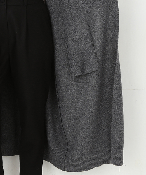 CAROLINA GLASER（カロリナ グレイサー）の「CAROLINA GLASER / ロング フードニットコーディガン（カーディガン/ボレロ・レディース・グレー/ブラウン・ONE SIZE）」の13枚目の写真