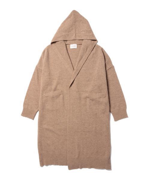 CAROLINA GLASER（カロリナ グレイサー）の「CAROLINA GLASER / ロング フードニットコーディガン（カーディガン/ボレロ・レディース・グレー/ブラウン・ONE SIZE）」の20枚目の写真