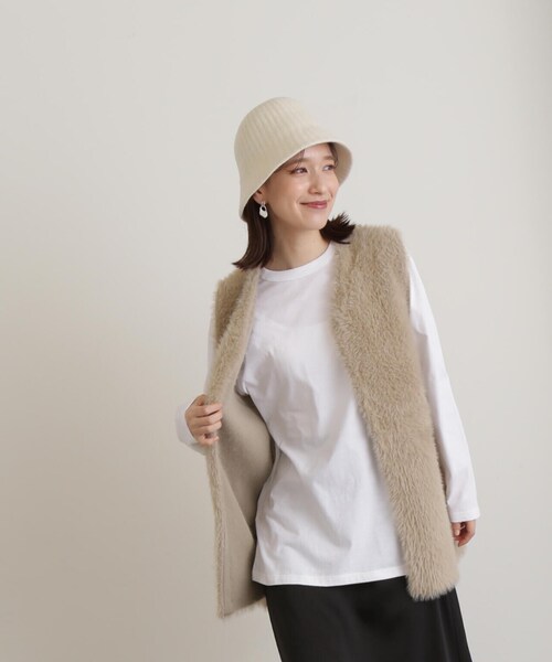 N.（N. Natural Beauty Basic）（エヌエヌナチュラルビューティーベーシック）の「◆無地ロングＴシャツ（Tシャツ/カットソー・レディース・オフホワイト/ベージュ・MEDIUM）」の20枚目の写真