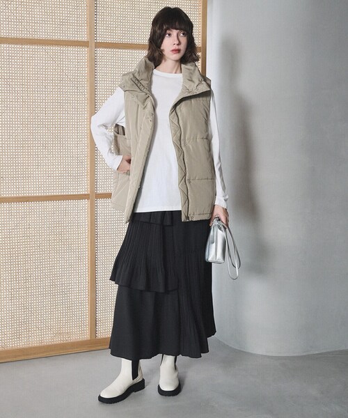 N.（N. Natural Beauty Basic）（エヌエヌナチュラルビューティーベーシック）の「◆無地ロングＴシャツ（Tシャツ/カットソー・レディース・オフホワイト/ベージュ・MEDIUM）」の21枚目の写真