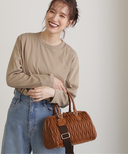 N.（N. Natural Beauty Basic）（エヌエヌナチュラルビューティーベーシック）の「◆無地ロングＴシャツ（Tシャツ/カットソー・レディース・オフホワイト/ベージュ・MEDIUM）」の2枚目の写真