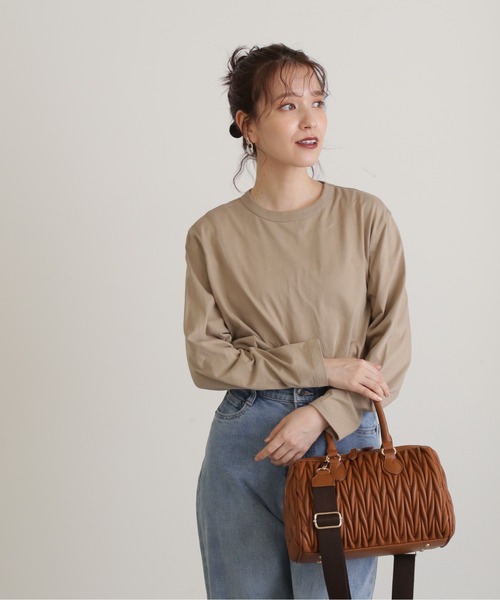 N.（N. Natural Beauty Basic）（エヌエヌナチュラルビューティーベーシック）の「◆無地ロングＴシャツ（Tシャツ/カットソー・レディース・オフホワイト/ベージュ・MEDIUM）」の16枚目の写真