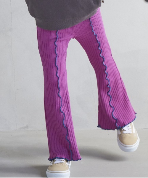 CALMIA(カルミア)の「ウラキモウテレコメローフレアーパンツ(90~150cm)(その他パンツ・キッズ・レッド/ブラウン/ブラック/パープル・90/100/110/120/130/140/150)」の4枚目の写真