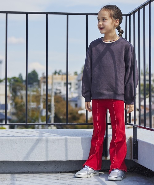 CALMIA(カルミア)の「ウラキモウテレコメローフレアーパンツ(90~150cm)(その他パンツ・キッズ・レッド/ブラウン/ブラック/パープル・90/100/110/120/130/140/150)」の6枚目の写真