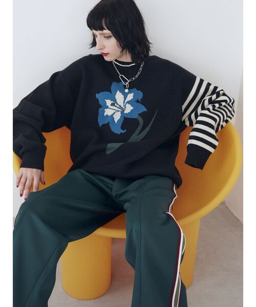 jouetie（ジュエティ）の「カラーライントラックパンツ（その他パンツ・レディース・ネイビー/ブラック/グリーン・MEDIUM）」の11枚目の写真