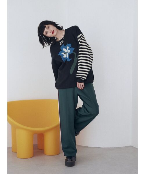 jouetie（ジュエティ）の「カラーライントラックパンツ（その他パンツ・レディース・ネイビー/ブラック/グリーン・MEDIUM）」の18枚目の写真