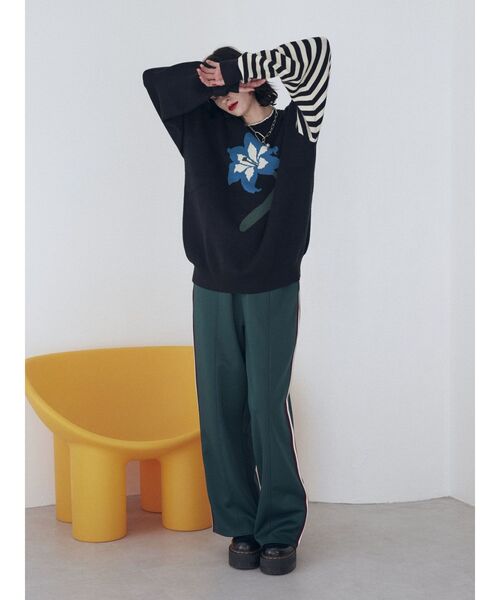 jouetie（ジュエティ）の「カラーライントラックパンツ（その他パンツ・レディース・ネイビー/ブラック/グリーン・MEDIUM）」の19枚目の写真