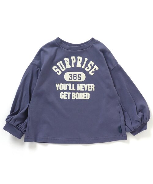 BREEZE（ブリーズ）の「袖パフロゴロンT（Tシャツ/カットソー・キッズ・レッド/オフホワイト/ネイビー・130/140/120/110/100/90/80）」の2枚目の写真