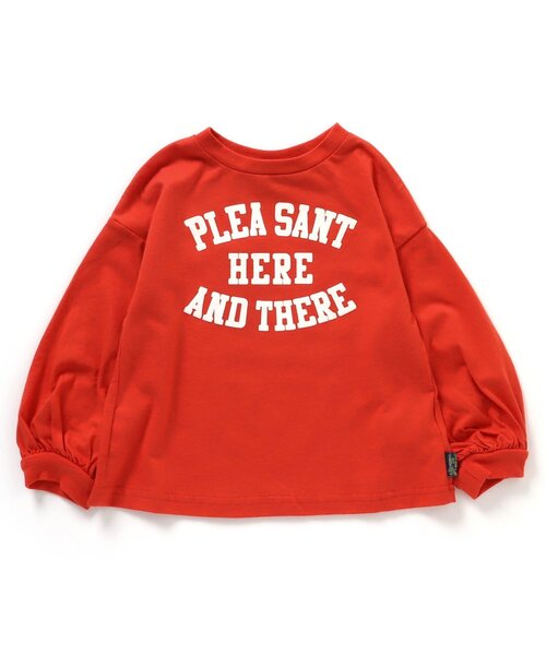 BREEZE（ブリーズ）の「袖パフロゴロンT（Tシャツ/カットソー・キッズ・レッド/オフホワイト/ネイビー・130/140/120/110/100/90/80）」の3枚目の写真