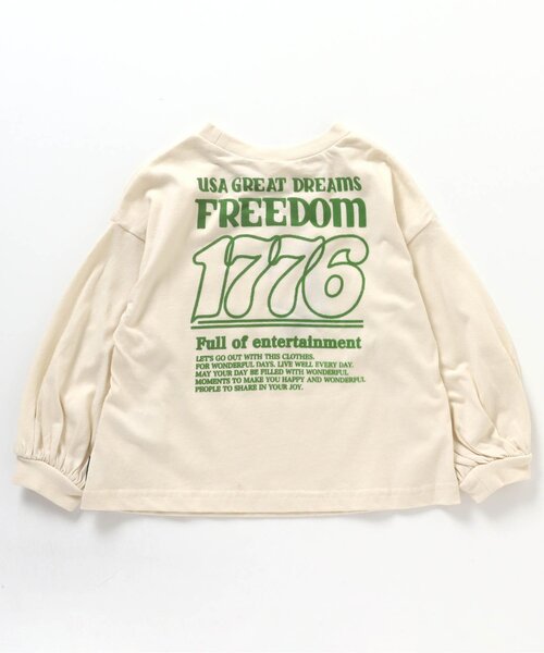 BREEZE（ブリーズ）の「袖パフロゴロンT（Tシャツ/カットソー・キッズ・レッド/オフホワイト/ネイビー・130/140/120/110/100/90/80）」の11枚目の写真