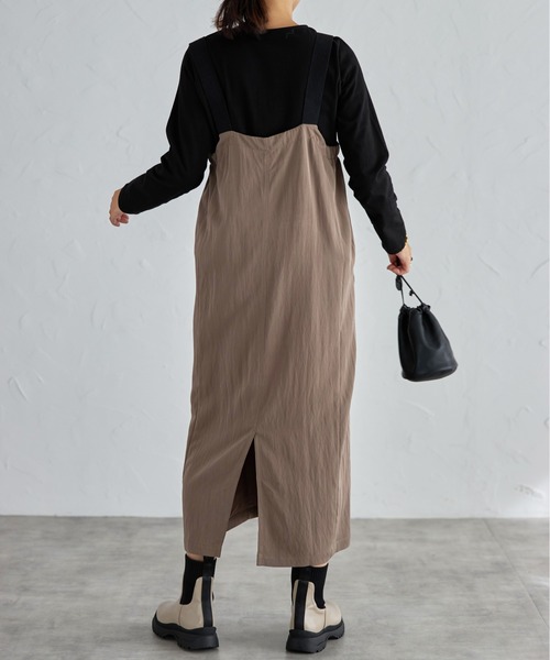 each(イーチ)の「ミリタリージャンパースカート(ジャンパースカート・レディース・ダークグリーン/ブラック/ライトグレー・FREE)」の7枚目の写真