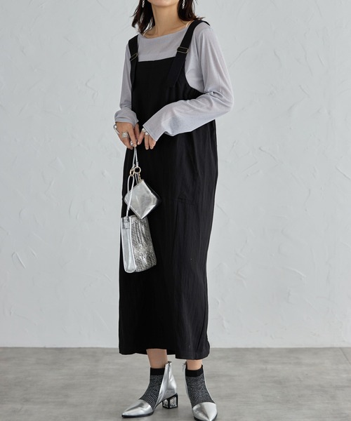 each(イーチ)の「ミリタリージャンパースカート(ジャンパースカート・レディース・ダークグリーン/ブラック/ライトグレー・FREE)」の22枚目の写真