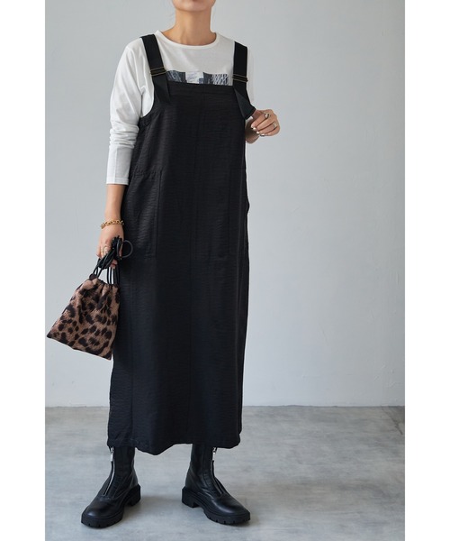 each(イーチ)の「ミリタリージャンパースカート(ジャンパースカート・レディース・ダークグリーン/ブラック/ライトグレー・FREE)」の14枚目の写真