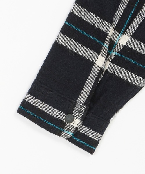 petit main(プティマイン)の「ネルチェックシャツ(シャツ/ブラウス・キッズ・グリーン/ブラック・120cm/90cm/110cm/130cm/80cm/100cm)」の6枚目の写真