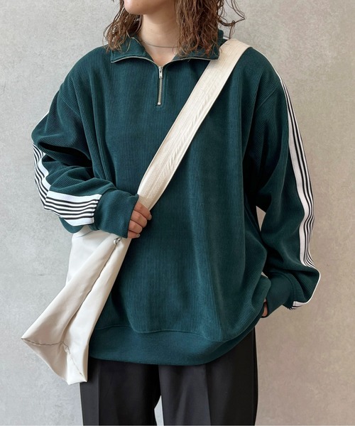 CPCM（シーピーシーエム）の「コーデュロイトラックジャケット（ブルゾン・レディース・アイボリー/オリーブ/グリーン/チャコールグレー・FREE）」の16枚目の写真