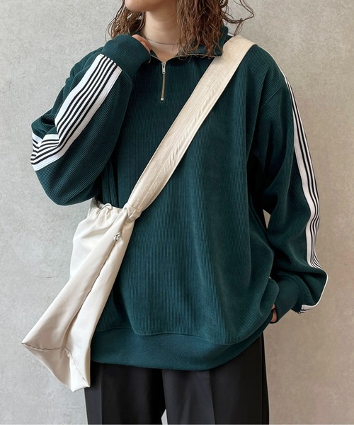 CPCM（シーピーシーエム）の「コーデュロイトラックジャケット（ブルゾン・レディース・アイボリー/オリーブ/グリーン/チャコールグレー・FREE）」の18枚目の写真