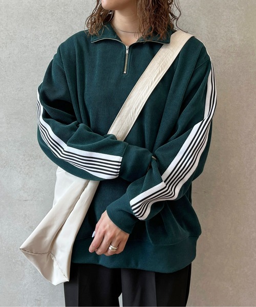 CPCM（シーピーシーエム）の「コーデュロイトラックジャケット（ブルゾン・レディース・アイボリー/オリーブ/グリーン/チャコールグレー・FREE）」の19枚目の写真