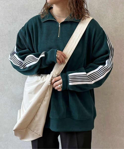 CPCM（シーピーシーエム）の「コーデュロイトラックジャケット（ブルゾン・レディース・アイボリー/オリーブ/グリーン/チャコールグレー・FREE）」の17枚目の写真