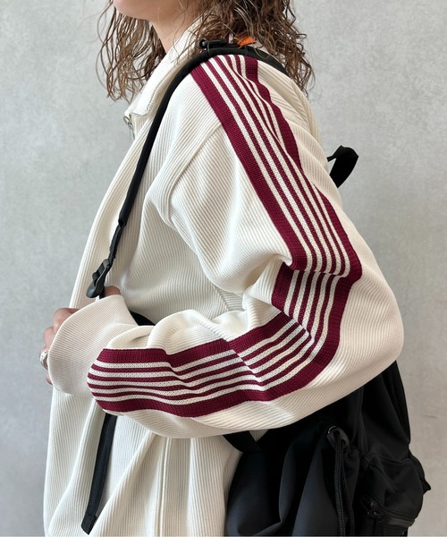 CPCM（シーピーシーエム）の「コーデュロイトラックジャケット（ブルゾン・レディース・アイボリー/オリーブ/グリーン/チャコールグレー・FREE）」の7枚目の写真