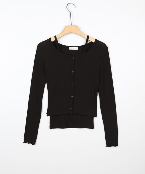 3.3 Field Trip （3.3フィールドトリップ）の「3.3 Field Trip／スリムフィットカーデ SET 2978689（カーディガン/ボレロ・レディース・カーキ/ライトピンク/ブラック・FREE）」の8枚目の写真