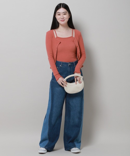 3.3 Field Trip （3.3フィールドトリップ）の「3.3 Field Trip／スリムフィットカーデ SET 2978689（カーディガン/ボレロ・レディース・カーキ/ライトピンク/ブラック・FREE）」の17枚目の写真