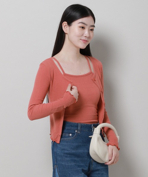 3.3 Field Trip （3.3フィールドトリップ）の「3.3 Field Trip／スリムフィットカーデ SET 2978689（カーディガン/ボレロ・レディース・カーキ/ライトピンク/ブラック・FREE）」の19枚目の写真