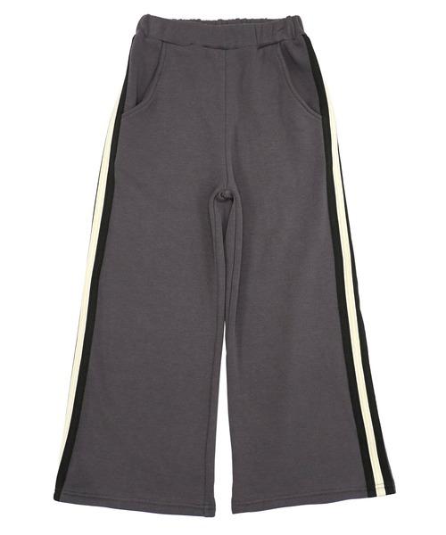 Bee des Bee（ビーデスビー）の「裏起毛ラインワイドパンツ（スウェットパンツ・キッズ・ダークグレー/ブラック/グレイッシュベージュ/杢グレー・120cm/130cm/140cm/110cm/150cm）」の5枚目の写真
