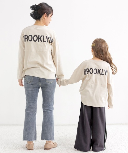 Bee des Bee（ビーデスビー）の「裏起毛ラインワイドパンツ（スウェットパンツ・キッズ・ダークグレー/ブラック/グレイッシュベージュ/杢グレー・120cm/130cm/140cm/110cm/150cm）」の6枚目の写真