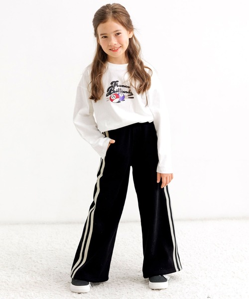 Bee des Bee（ビーデスビー）の「裏起毛ラインワイドパンツ（スウェットパンツ・キッズ・ダークグレー/ブラック/グレイッシュベージュ/杢グレー・120cm/130cm/140cm/110cm/150cm）」の11枚目の写真