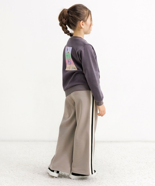 Bee des Bee（ビーデスビー）の「裏起毛ラインワイドパンツ（スウェットパンツ・キッズ・ダークグレー/ブラック/グレイッシュベージュ/杢グレー・120cm/130cm/140cm/110cm/150cm）」の20枚目の写真