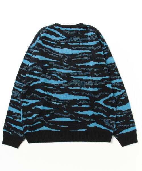 C.E.L.STORE（セルストア）の「DEL MAR sportswear /デルマースポーツウエアー TIGER CREW SWEATER タイガークルーネックセーター（ニット/セーター・メンズ・ブルー/ホワイト/イエロー・LARGE/MEDIUM）」の4枚目の写真