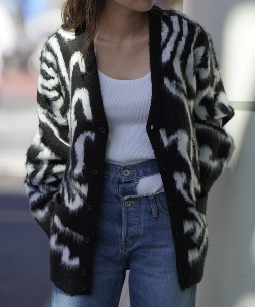 JOINT WORKS（ジョイントワークス）の「【OBEY / オベイ】PALLY CARDIGAN（カーディガン/ボレロ・メンズ・ブラック・MEDIUM/LARGE）」の4枚目の写真