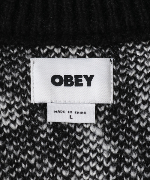 JOINT WORKS（ジョイントワークス）の「【OBEY / オベイ】PALLY CARDIGAN（カーディガン/ボレロ・メンズ・ブラック・MEDIUM/LARGE）」の19枚目の写真