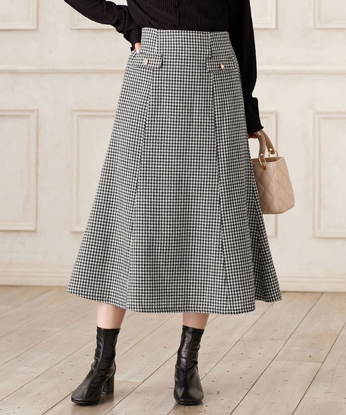 alotta（アロッタ）の「ツイード金ボタンマーメイドスカート（スカート・レディース・ホワイト/ブラウン/ブラック×ホワイト・LL/L/3L/M）」の3枚目の写真