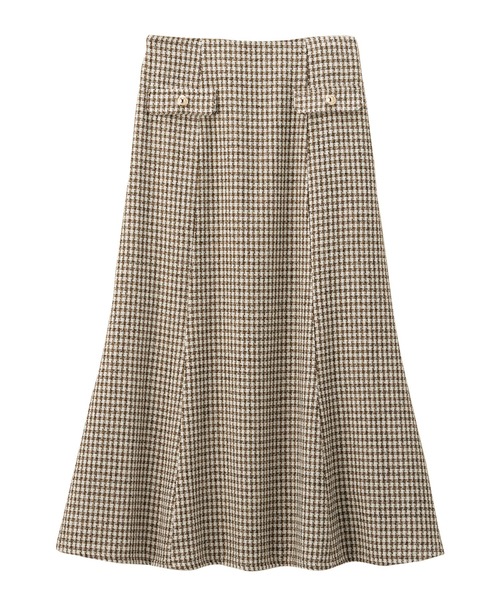 alotta（アロッタ）の「ツイード金ボタンマーメイドスカート（スカート・レディース・ホワイト/ブラウン/ブラック×ホワイト・LL/L/3L/M）」の9枚目の写真