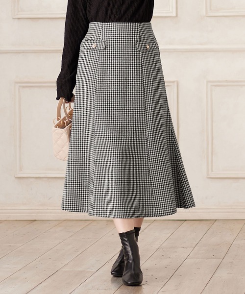 alotta（アロッタ）の「ツイード金ボタンマーメイドスカート（スカート・レディース・ホワイト/ブラウン/ブラック×ホワイト・LL/L/3L/M）」の13枚目の写真