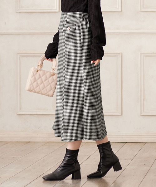 alotta（アロッタ）の「ツイード金ボタンマーメイドスカート（スカート・レディース・ホワイト/ブラウン/ブラック×ホワイト・LL/L/3L/M）」の12枚目の写真