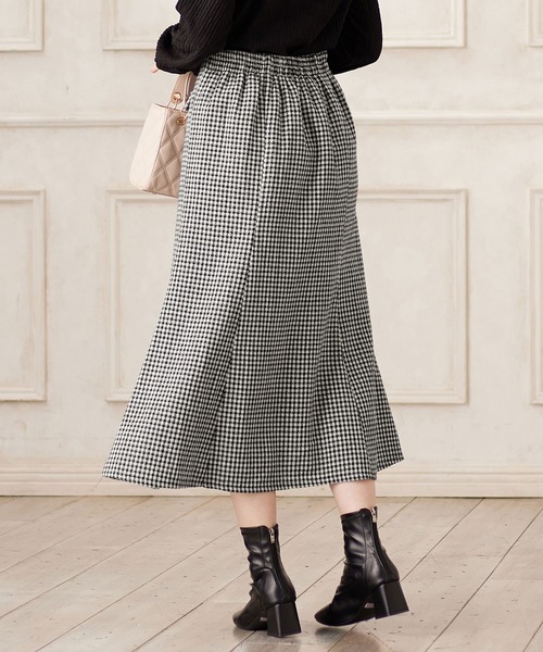alotta（アロッタ）の「ツイード金ボタンマーメイドスカート（スカート・レディース・ホワイト/ブラウン/ブラック×ホワイト・LL/L/3L/M）」の11枚目の写真
