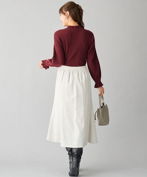 alotta（アロッタ）の「ツイード金ボタンマーメイドスカート（スカート・レディース・ホワイト/ブラウン/ブラック×ホワイト・LL/L/3L/M）」の17枚目の写真