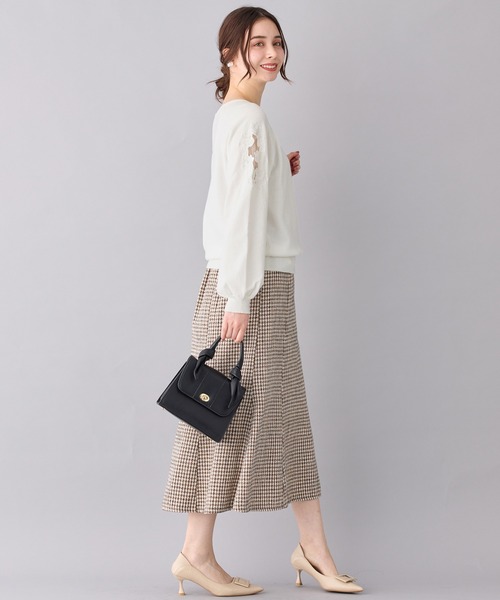 alotta（アロッタ）の「ツイード金ボタンマーメイドスカート（スカート・レディース・ホワイト/ブラウン/ブラック×ホワイト・LL/L/3L/M）」の21枚目の写真