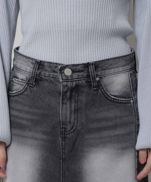 3.3 Field Trip （3.3フィールドトリップ）の「3.3 Field Trip／ダメージデニムスカート  2978697（デニムスカート・レディース・ブラック/ライトブルー・SMALL/MEDIUM）」の16枚目の写真