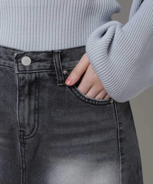 3.3 Field Trip （3.3フィールドトリップ）の「3.3 Field Trip／ダメージデニムスカート  2978697（デニムスカート・レディース・ブラック/ライトブルー・SMALL/MEDIUM）」の18枚目の写真