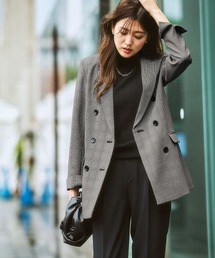 7days Life Styling | 【セットアップ対応・洗える】ダブルブレストテーラードジャケット（上下別売・360°ストレッチシリーズ）(スーツジャケット)