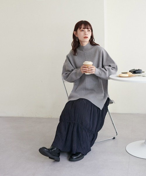 DISCOAT（ディスコート）の「起毛スムースハイネックプルオーバー≪WEB