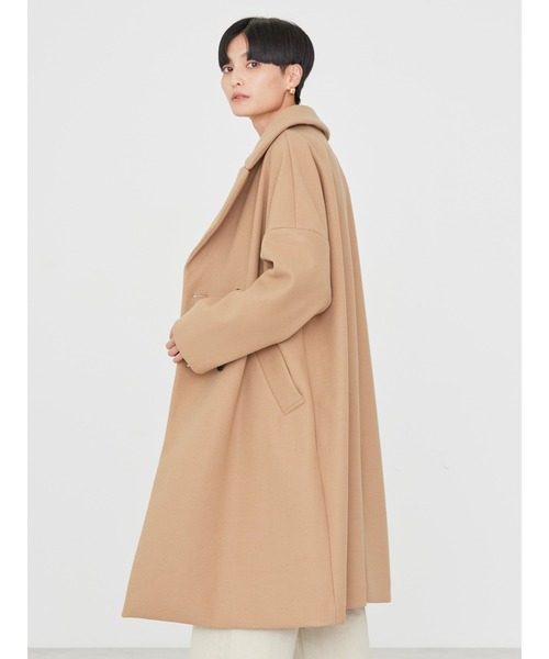 セール】中空FIBERドロップショルダーチェスターコート<軽量アウター