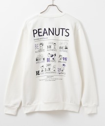 PEANUTS SNOOPY ロゴ刺繍トレーナー
