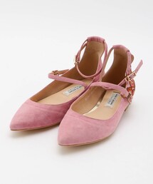 MODE ET JACOMO carino 刺しゅうWストラップパンプス