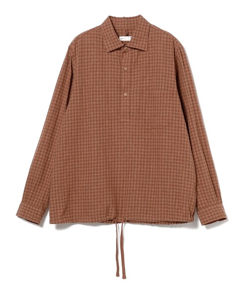 ts(s)(ティーエスエス)の「ts(s) / Gingham Plaid Linen*Cotton Cloth / Hem String Shirt(シャツ/ブラウス・メンズ・ブラウン・2/1/3)」の2枚目の写真