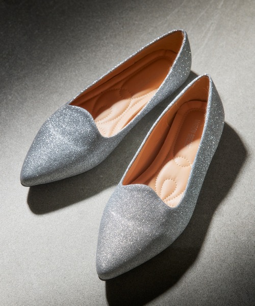 セール】【SETUP7】グリッターラメ フラットシューズ パンプス