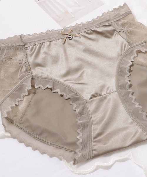 6枚セット】リボンチャームサイドレースサテンショーツ（ショーツ
